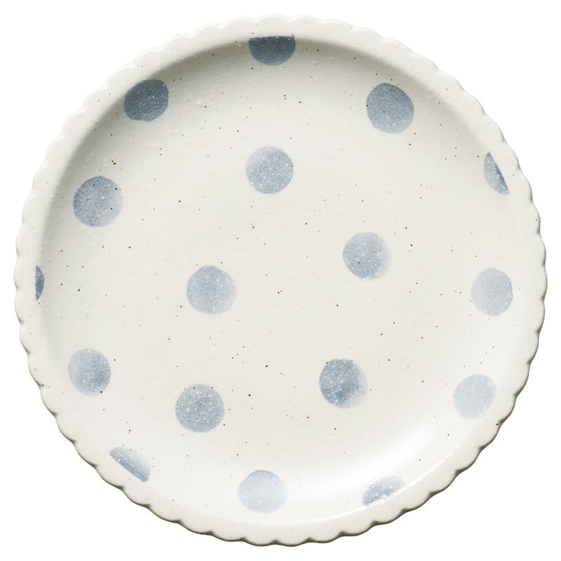 Blue Polka Dots Plate 24.5D