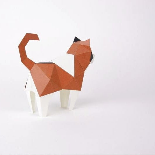 Bog Craft KAKU KAKU TINY Paper Craft - Calico Cat