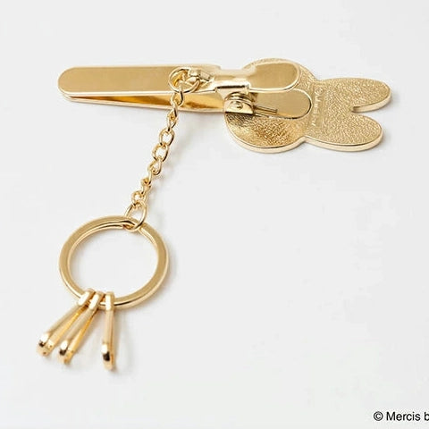 Bruna Miffy Face Clip Key Holder - Blue Miffy