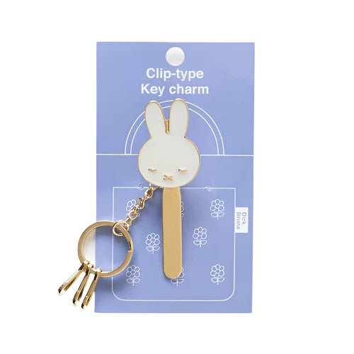 Bruna Miffy Face Clip Key Holder - Sleeping Miffy