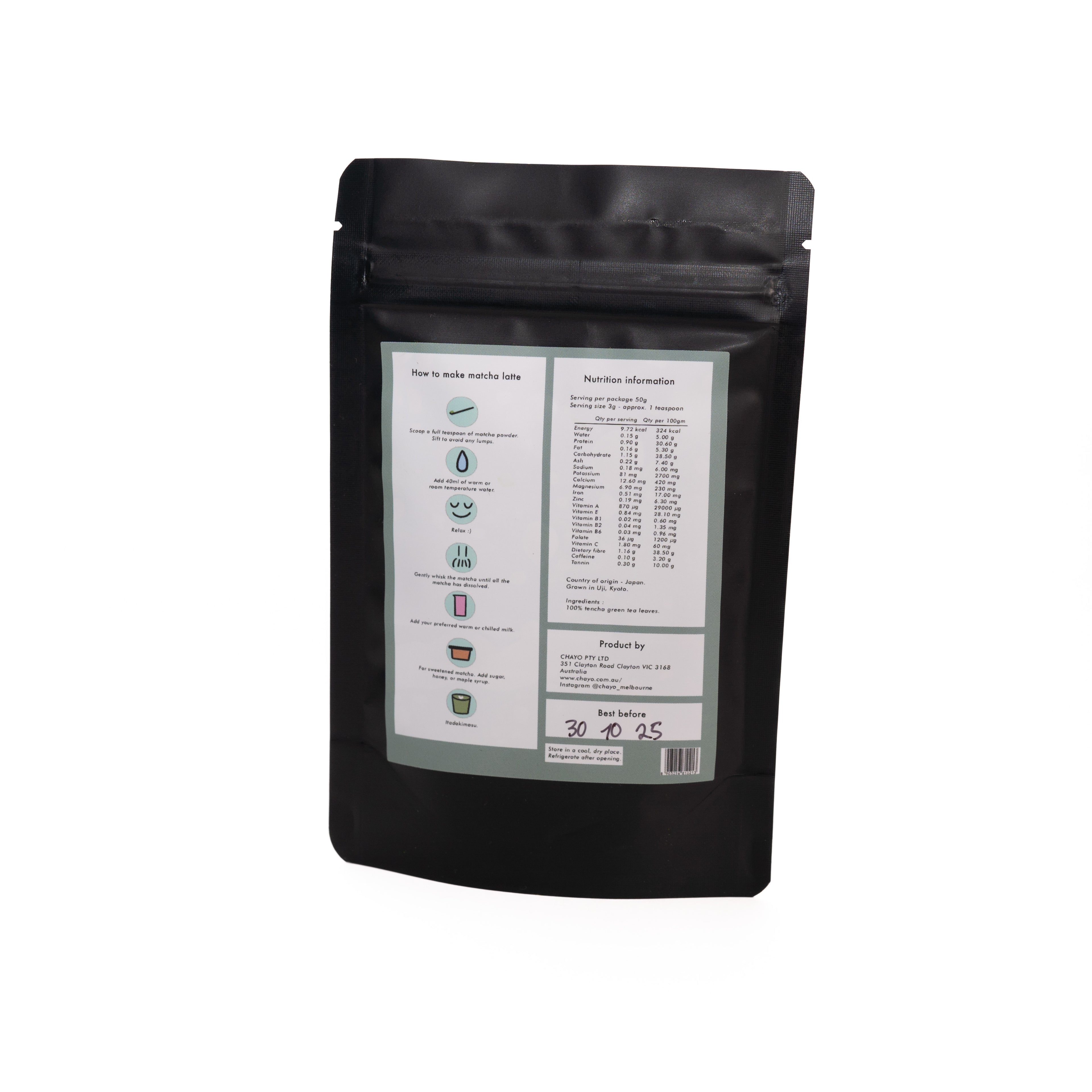 CHAYO premium matcha powder　チャヨウのお抹茶 80g