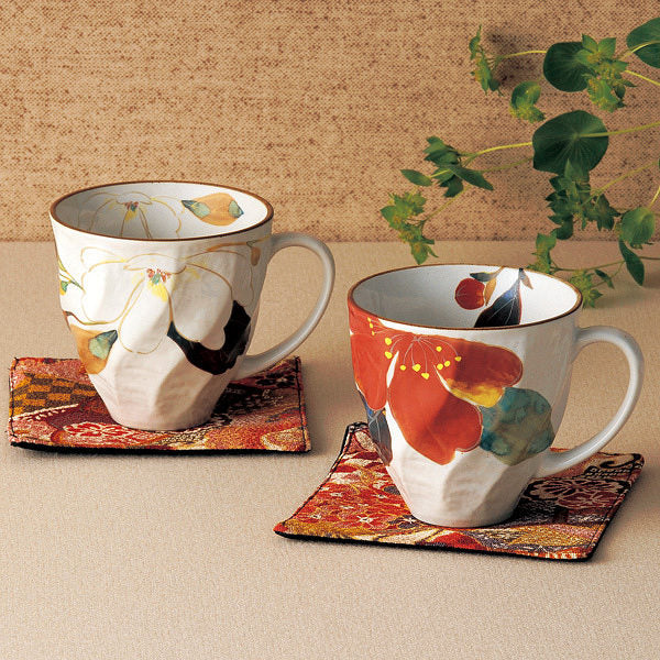 Camellia & Magnolia Mug & Coaster Pair Set