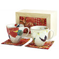 Camellia & Magnolia Mug & Coaster Pair Set