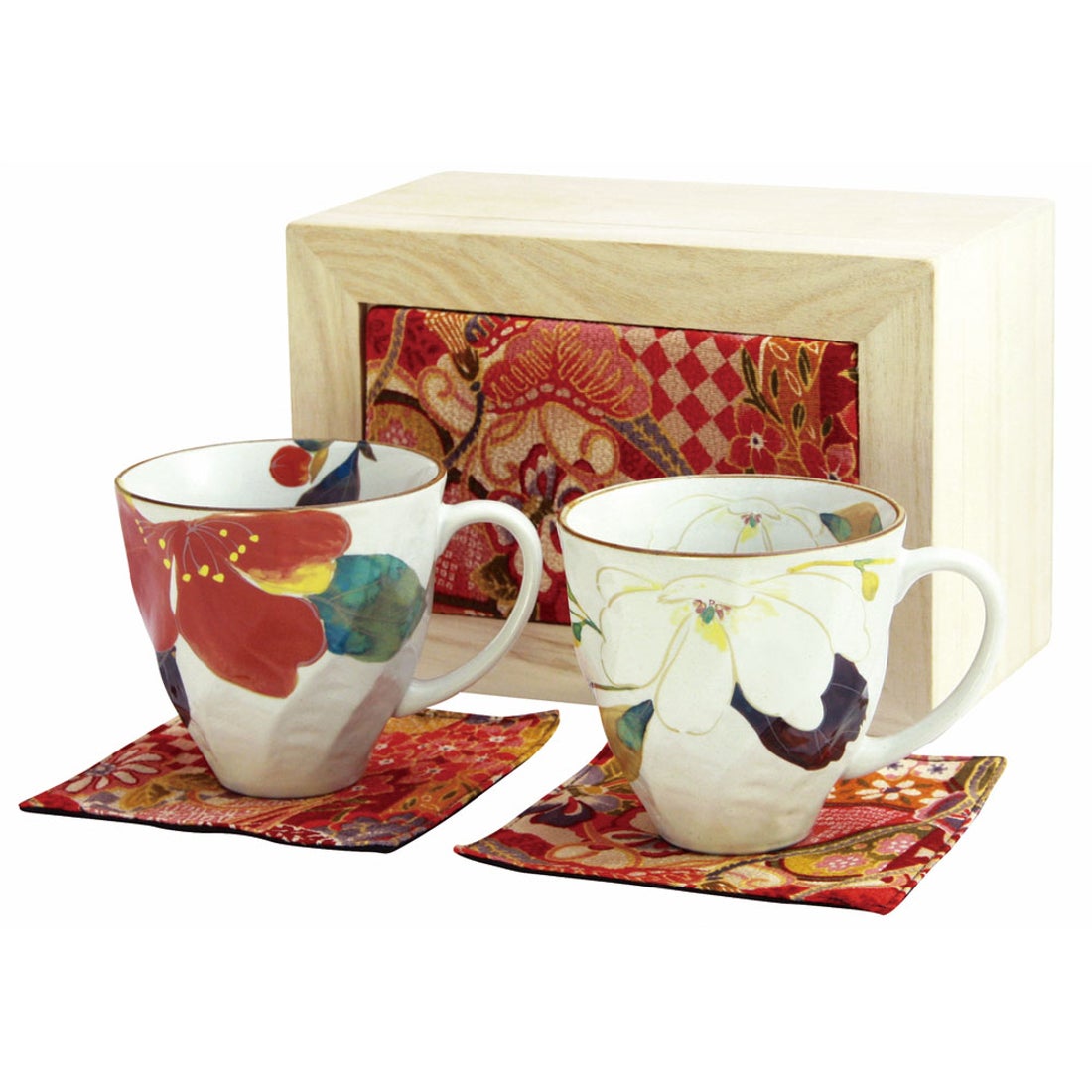 Camellia & Magnolia Mug & Coaster Pair Set