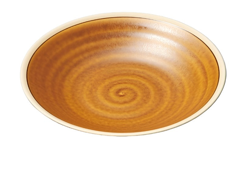Caramel Swirl Deep Large Plate 23D