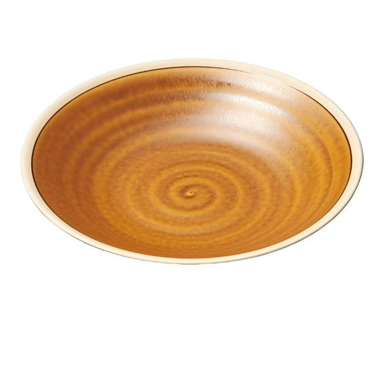 Caramel Swirl Deep Large Plate 23D