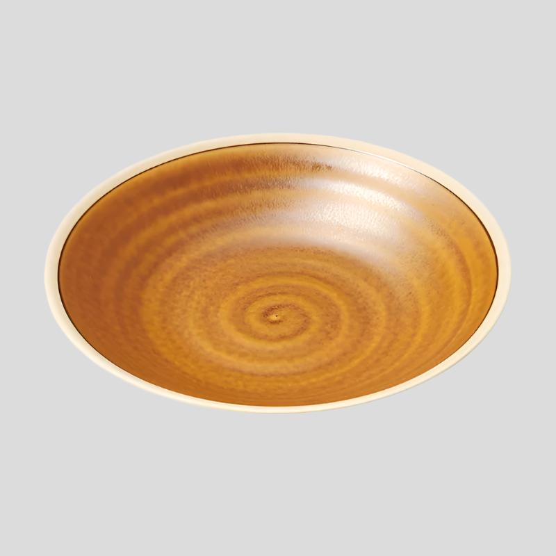 Caramel Swirl Deep Plate 19.7D