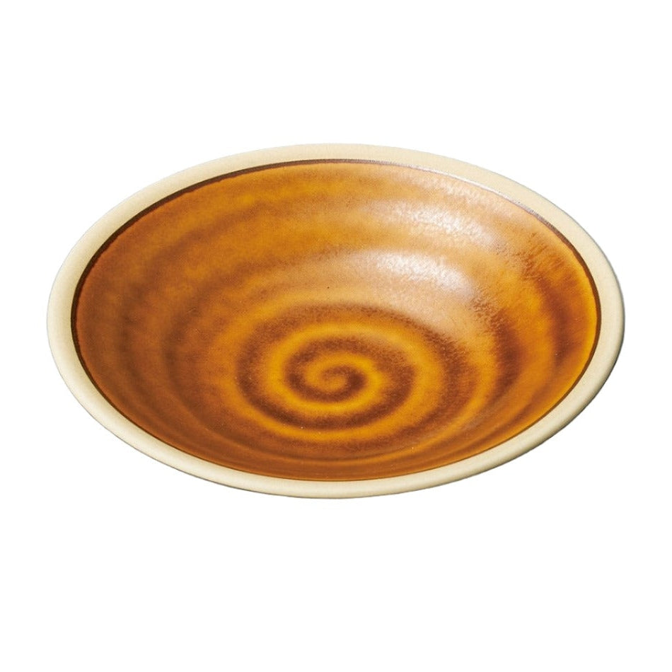 Caramel Swirl Deep Small Plate 14D