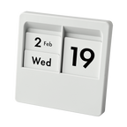 White Carl Panel Calendar showing the date 19 February