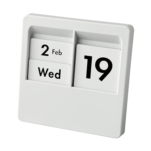 White Carl Panel Calendar showing the date 19 February