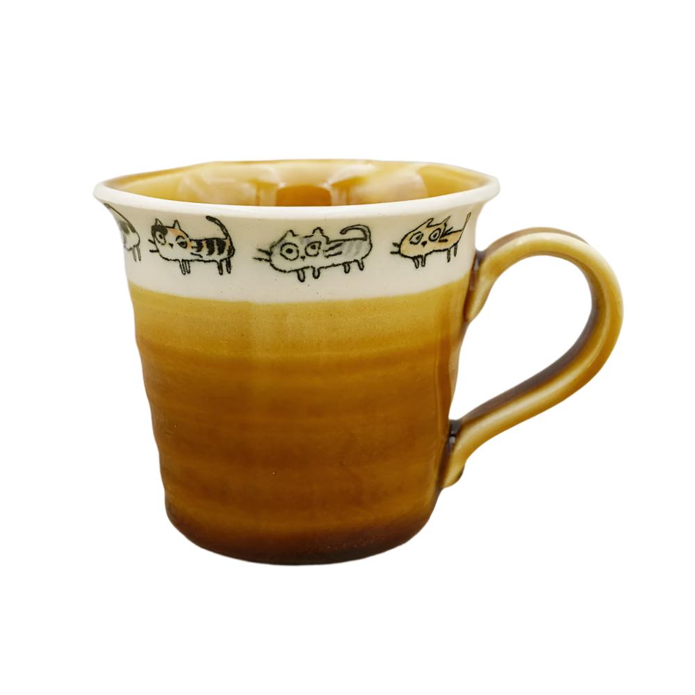 Cat Walk Mug - Brown