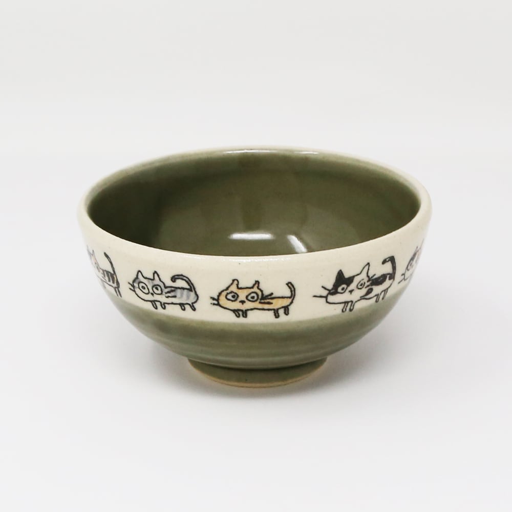 Cat Walk Rice Bowl 11D - Green
