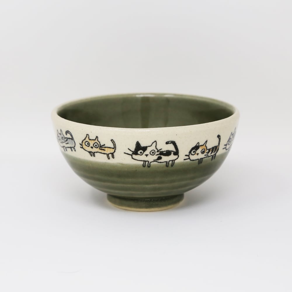 Cat Walk Rice Bowl 11D - Green