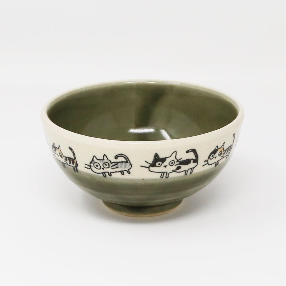 Cat Walk Rice Bowl 11D - Green