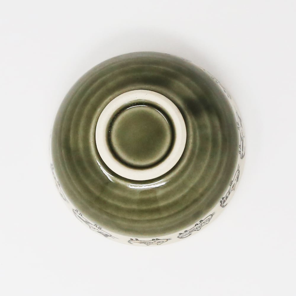 Cat Walk Rice Bowl 11D - Green