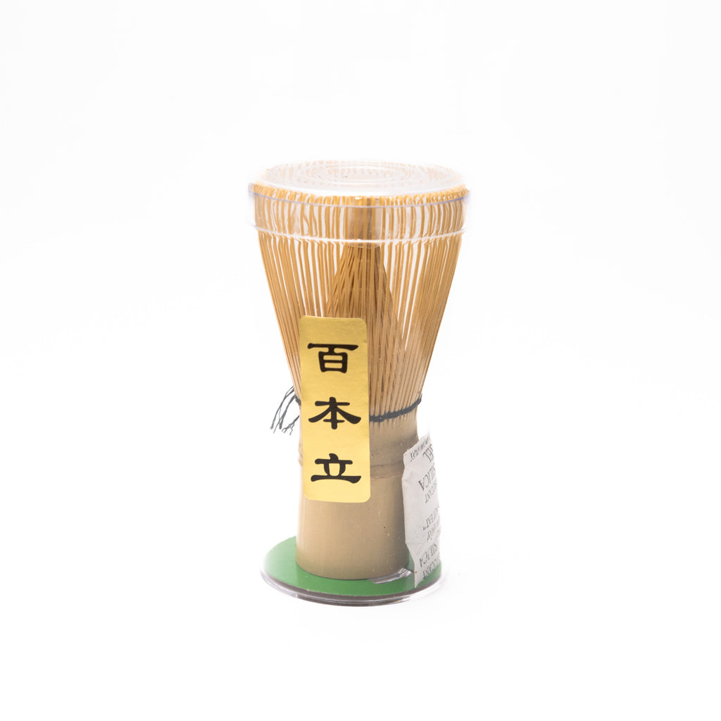 Chasen Matcha Tea Whisk 100 Prong - Green Leaf + Scoop