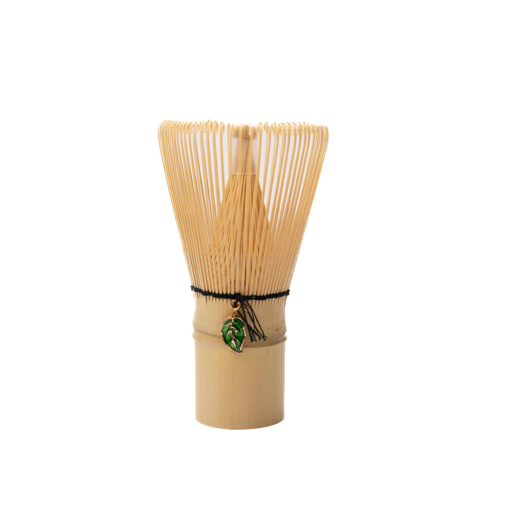 Chasen Matcha Tea Whisk 100 Prong - Green Leaf + Scoop
