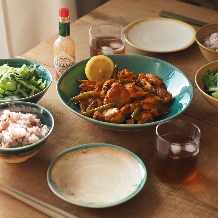 Chips Bread&Rice Plate S - Turquoise Blue