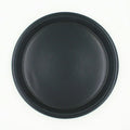 Matte black CHIPS serving plate with raised rim