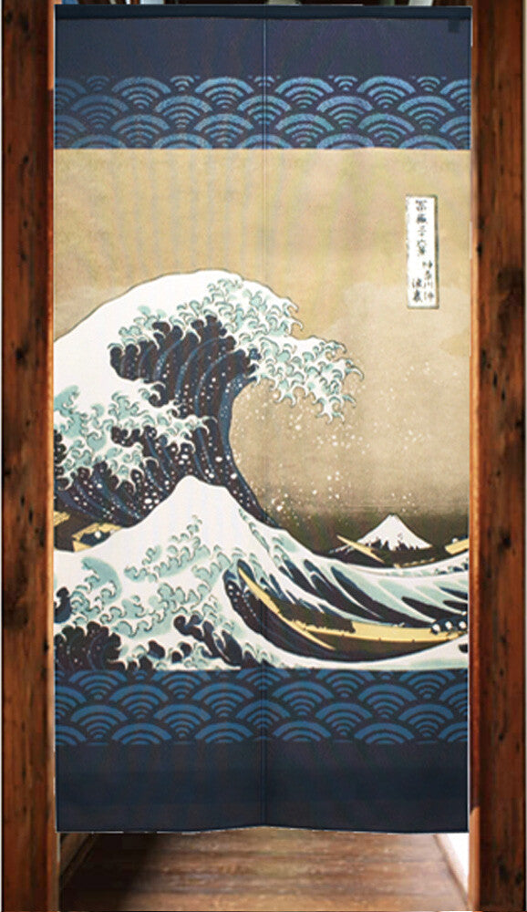 Cosmos Noren - The Great Wave off Kanagawa 85 x 180cm