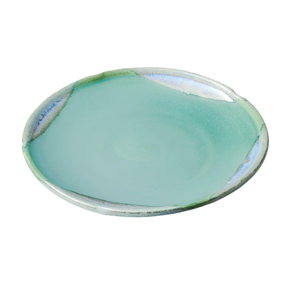 Deep Sea Green Round Serving Plate 18.9D