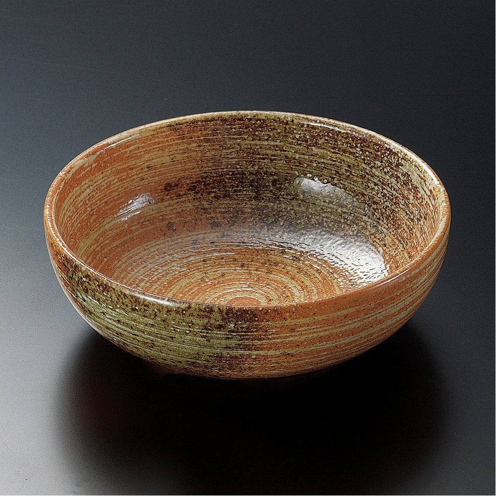 Earth Brown Shallow Bowl 17.5D