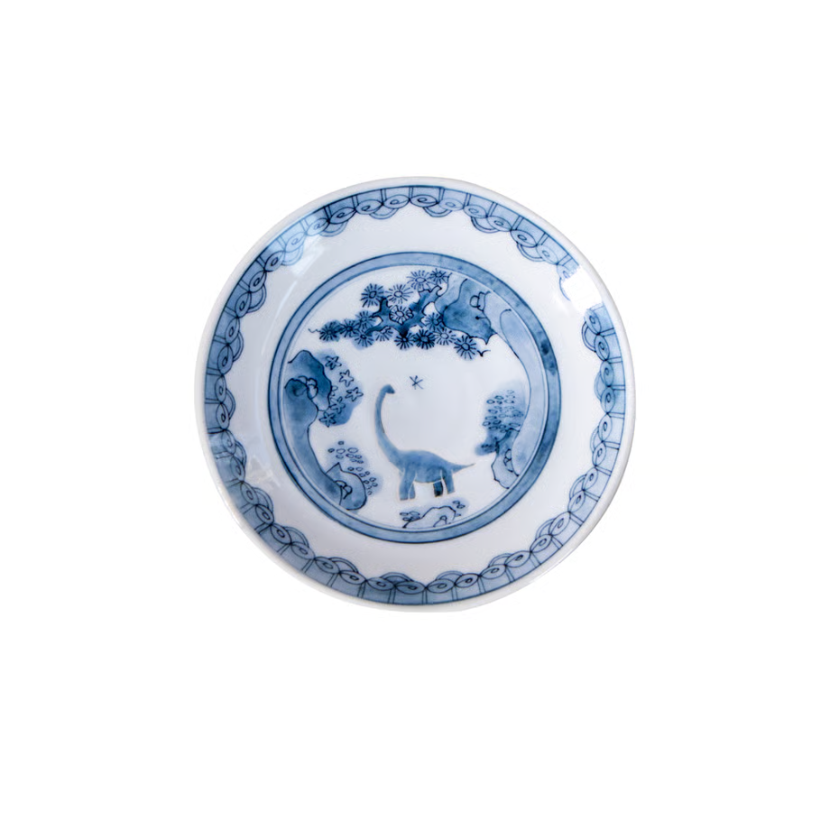Edokko Dinosaur Dragon Landscape Medium Plate 17D