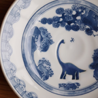 Edokko Dinosaur Dragon Landscape Medium Plate 17D