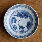 Edokko Dinosaur Dragon Landscape Medium Plate 17D