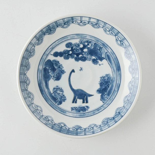 Edokko Dinosaur Dragon Landscape Medium Plate 17D
