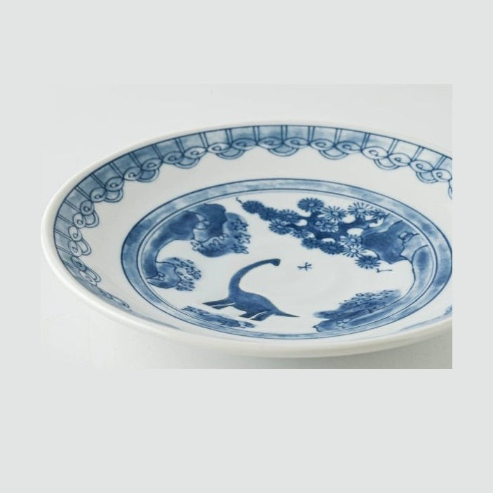 Edokko Dinosaur Dragon Landscape Medium Plate 17D
