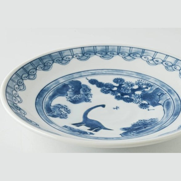 Edokko Dinosaur Dragon Landscape Medium Plate 17D