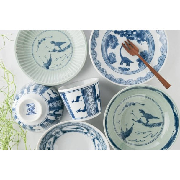 Edokko Dinosaur Dragon Landscape Medium Plate 17D