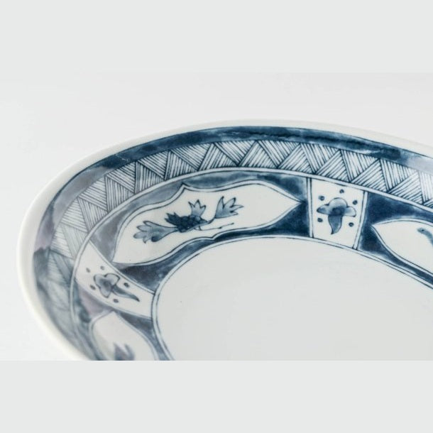 Edokko Dinosaur Oval Deep Plate 21.5 x 22 x 10.5