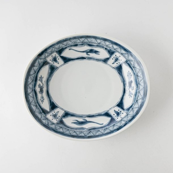 Edokko Dinosaur Oval Deep Plate 21.5 x 22 x 10.5