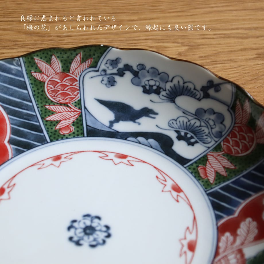 Edokko Dinosaur Ryoen Shallow Bowl 23D