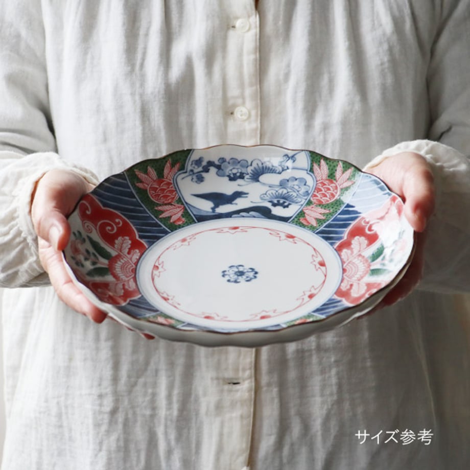 Edokko Dinosaur Ryoen Shallow Bowl 23D