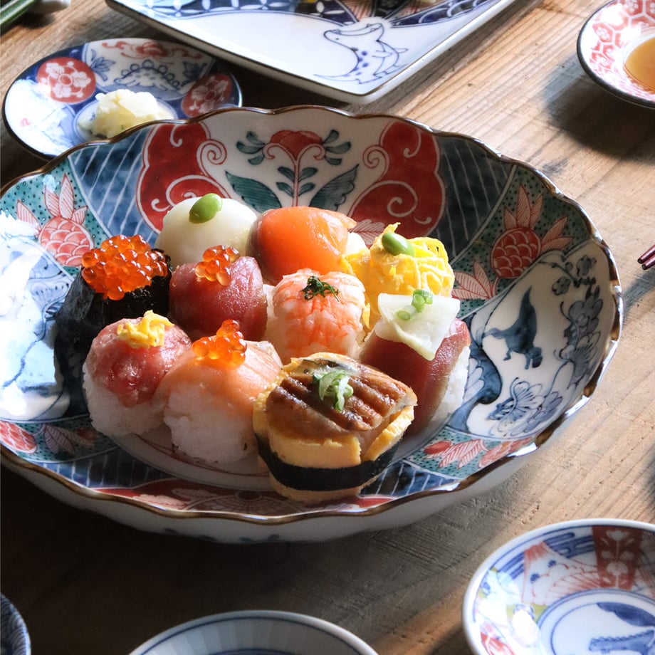 Edokko Dinosaur Ryoen Shallow Bowl 23D