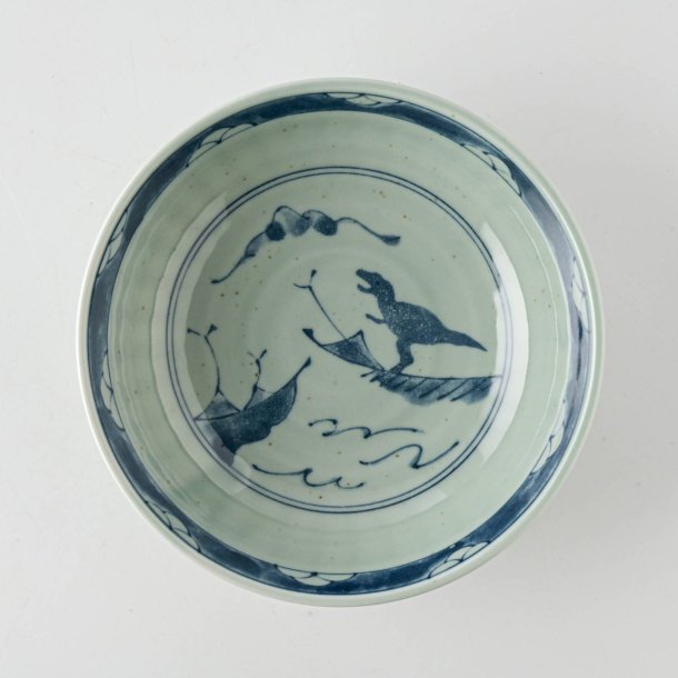 Edokko Dinosaur Shinogi Bowl 15.5D