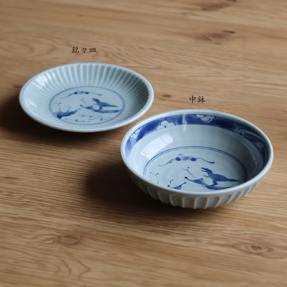 Edokko Dinosaur Shinogi Bowl 15.5D