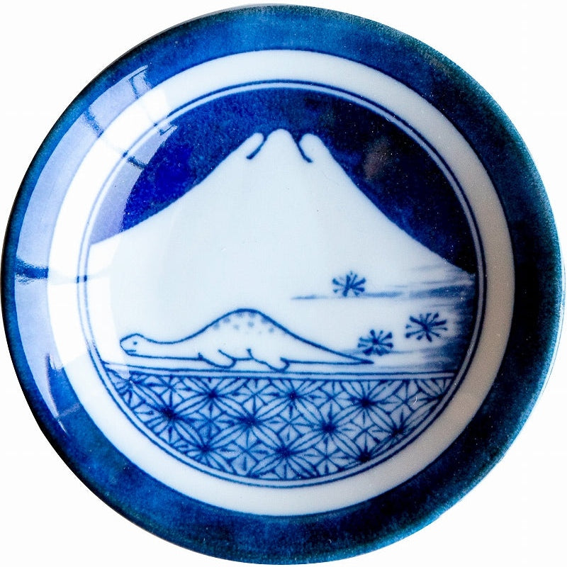 Edokko Dinosaur Small Plate 9D - Mt. Fuji