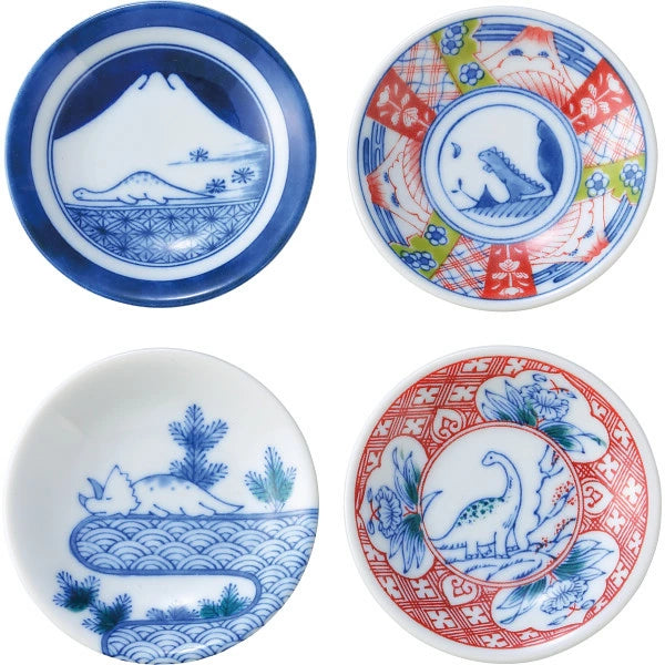 Edokko Dinosaur Small Plates Set 4P