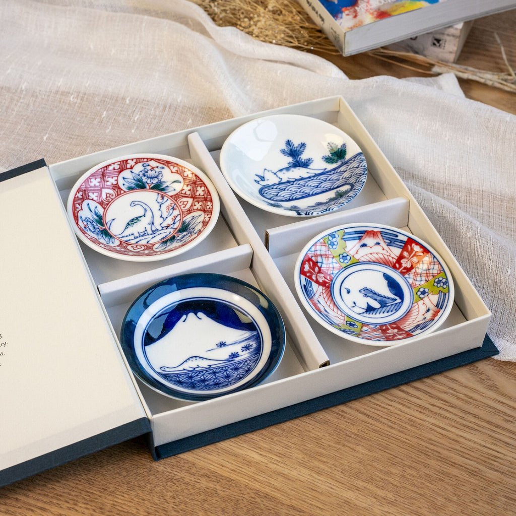 Edokko Dinosaur Small Plates Set 4P