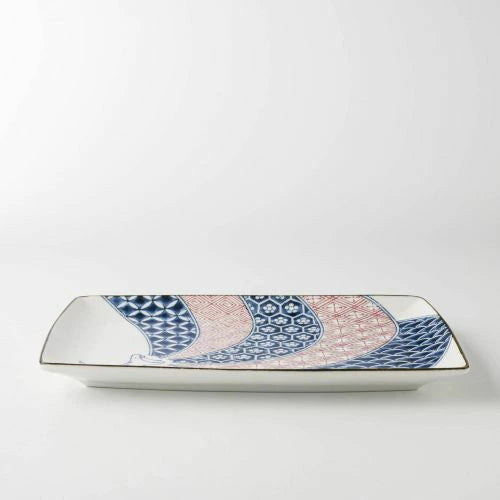 Edokko Shozui Edokko Dinosaur Rectangular Plate 13.5×23.5