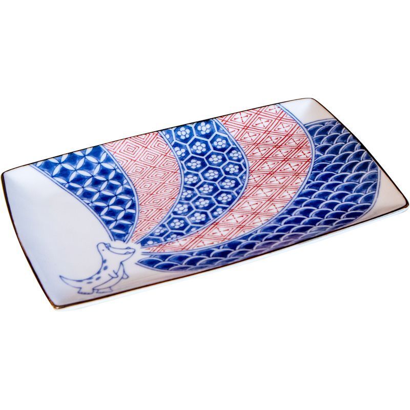 Edokko Shozui Edokko Dinosaur Rectangular Plate 13.5×23.5