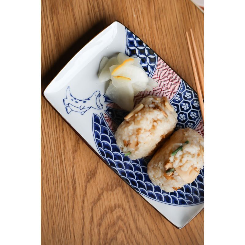 Edokko Shozui Edokko Dinosaur Rectangular Plate 13.5×23.5