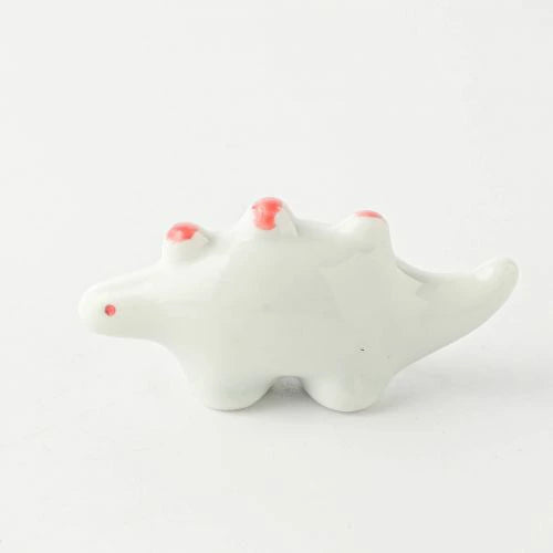Edokko Stegosaurus Dino Chopstick Rest - White x Red