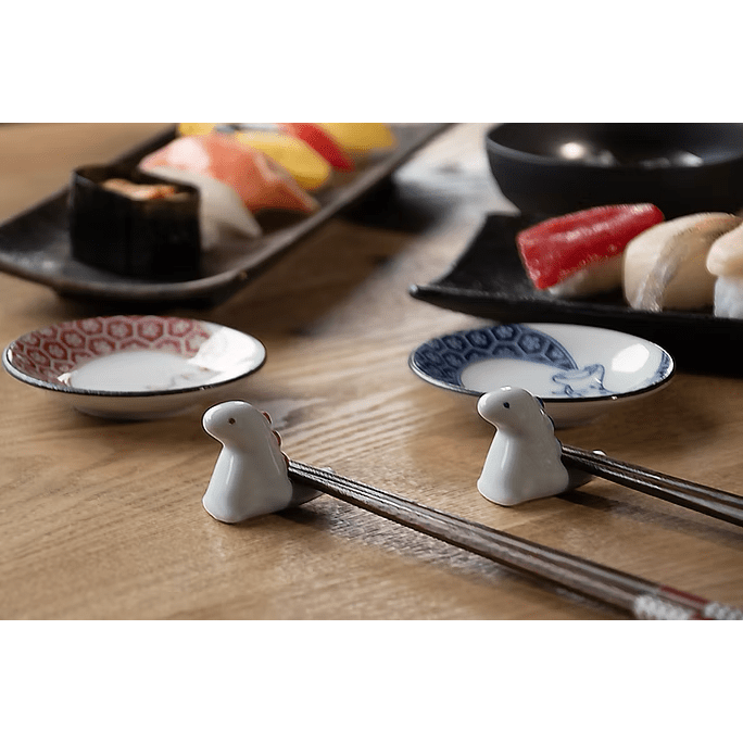 Edokko T-Rex Dino Chopstick Rest - Black x Red