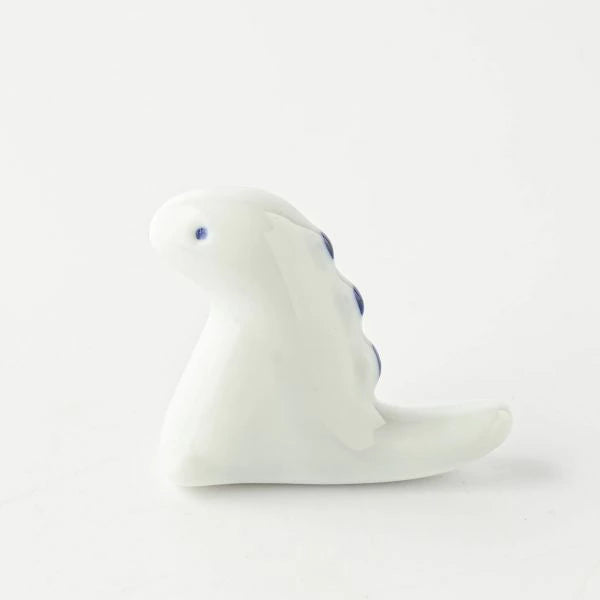Edokko T-Rex Dino Chopstick Rest - White x Blue