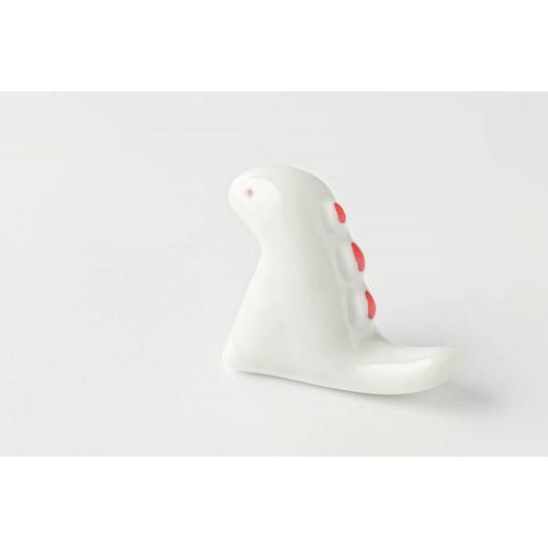 Edokko T-Rex Dino Chopstick Rest - White x Red